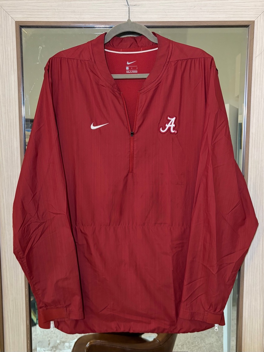 Nike Alabama Crimson Tide Lockdown Jacket Men's Large 1/4 Zip